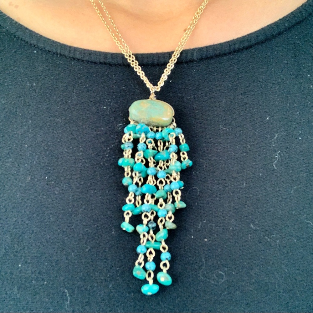 Turquoise Waterfall Pendant